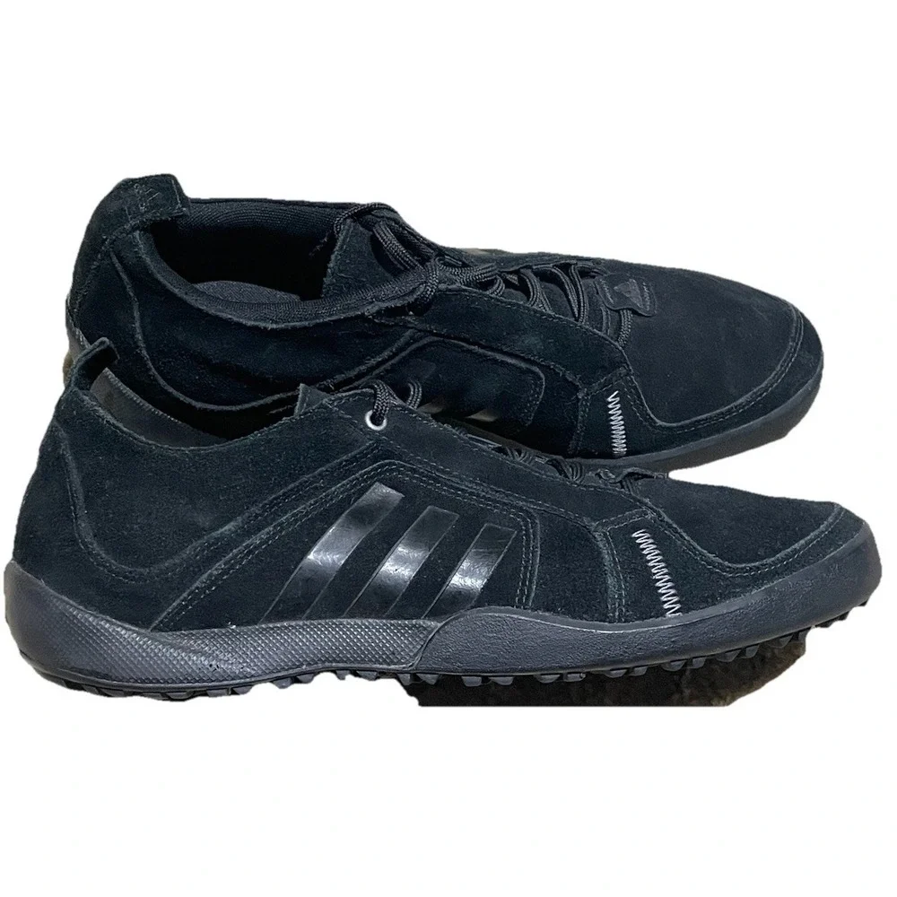 Adidas Anzee Low Lea Black Men Size 11‎ US Excellent  Suede Leather
